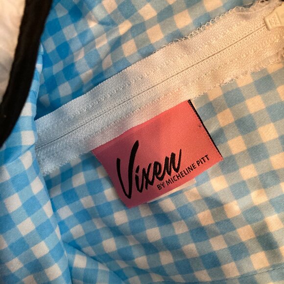 Vixen by Micheline Pitt Bridgette Bardot Gingham Dress - Picture 4 of 5